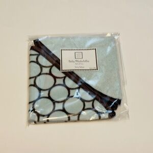 Terry Velour Hooded Towel - Brown Mod Circles